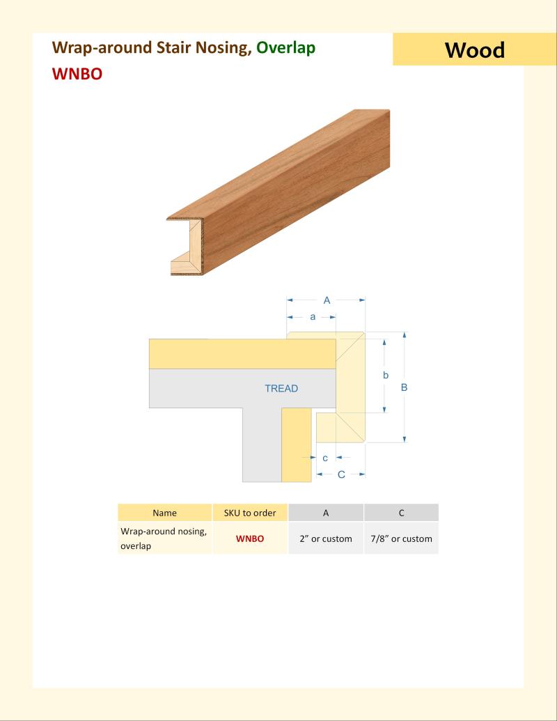 Wrap-around Stair Nosing, WNBO | Sawyer's Fine Flooring