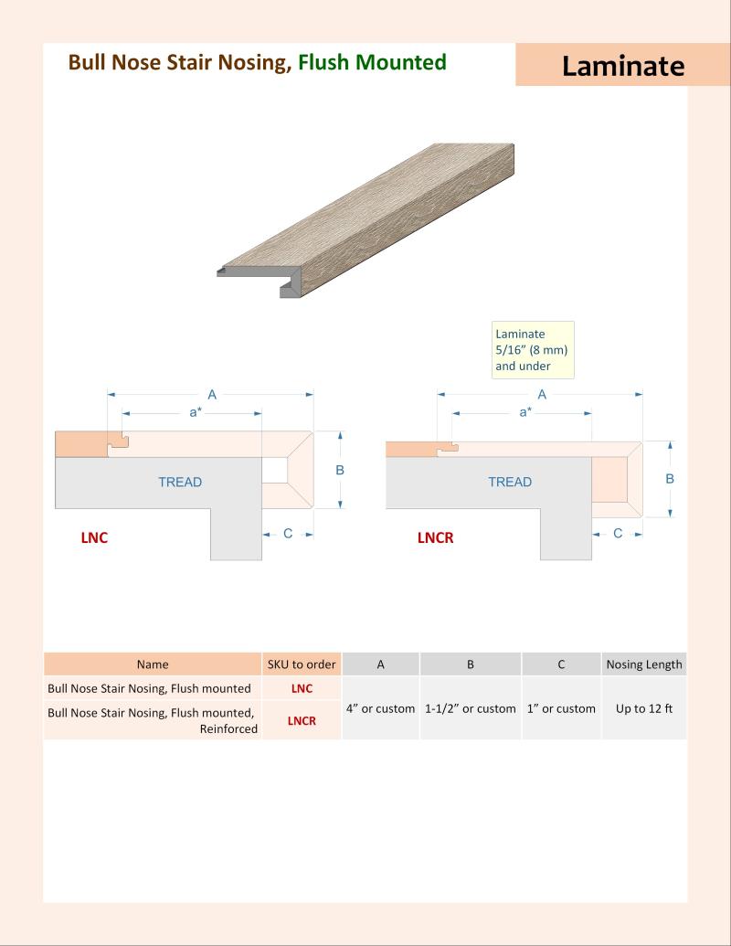 Bull Nose Stair Nosings | Sawyer's Fine Flooring