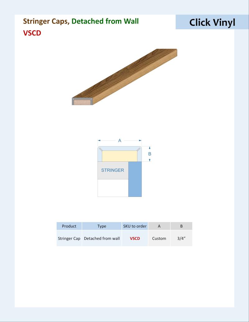 Specifications for Stringer Caps, Detached from Wall, VSCD