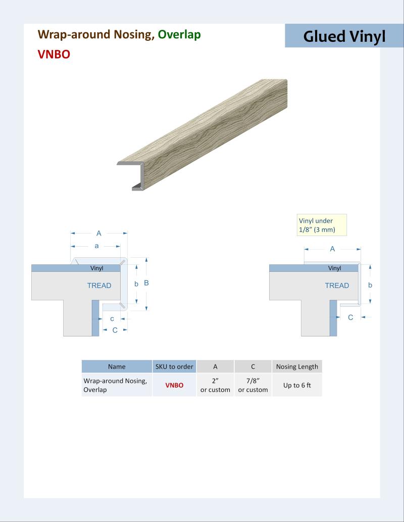 Specifications for Wrap-around Nosing, VNBO