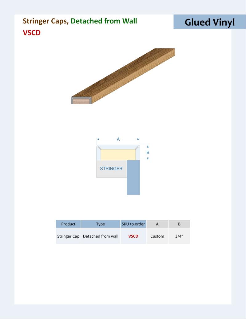 Specifications for Stringer Caps, Detached from Wall, VSCD